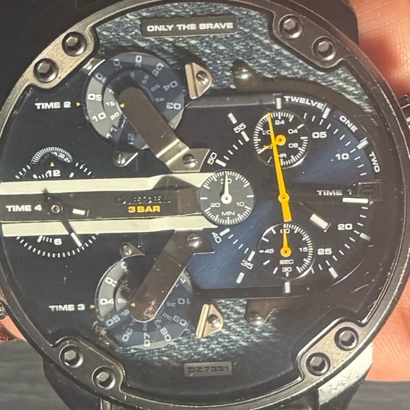 Diesel Men's Silver and Black Watch